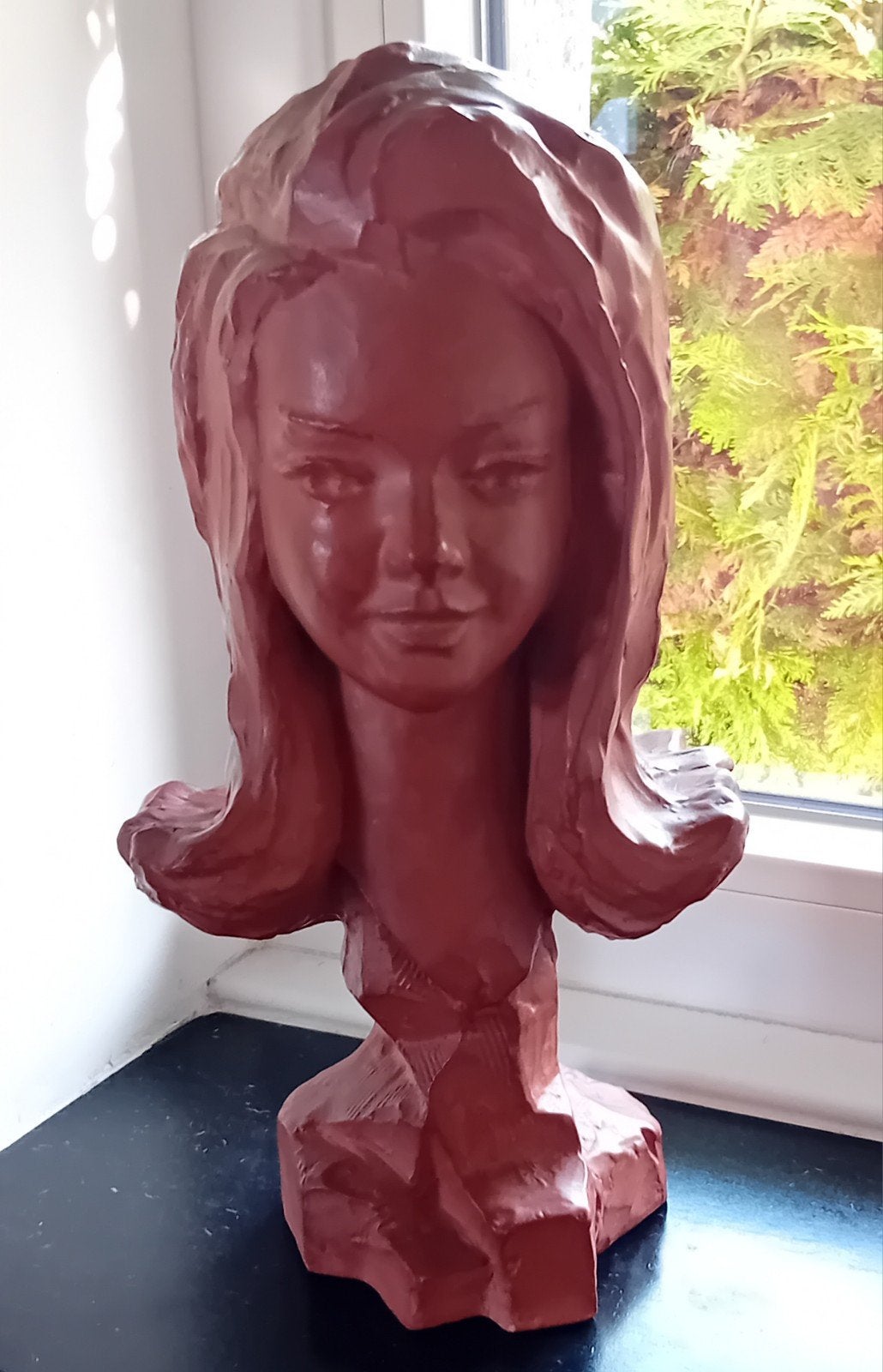 Vintage terracotta buste - Paul Sersté, Antiek en Kunst, Ophalen of Verzenden, Buste, Vrouw