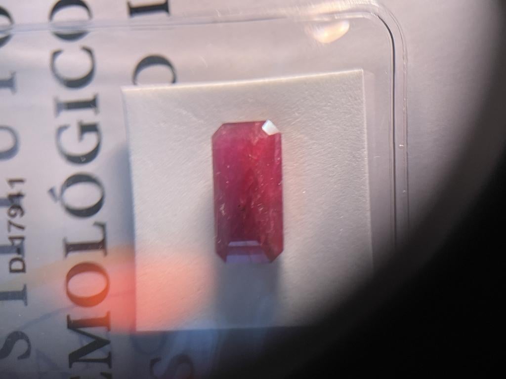 (59) Rubis opaque exclusif taille émeraude taille 12,75 ct, Bijoux, Sacs & Beauté, Pierres précieuses, Neuf, Enlèvement ou Envoi