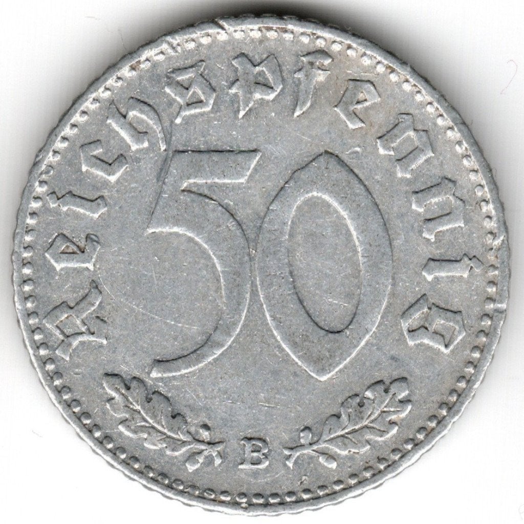 Duitsland : 50 Reichspfennig 1941 B KM#96 Ref 16786, Postzegels en Munten, Munten | Europa | Niet-Euromunten, Ophalen of Verzenden