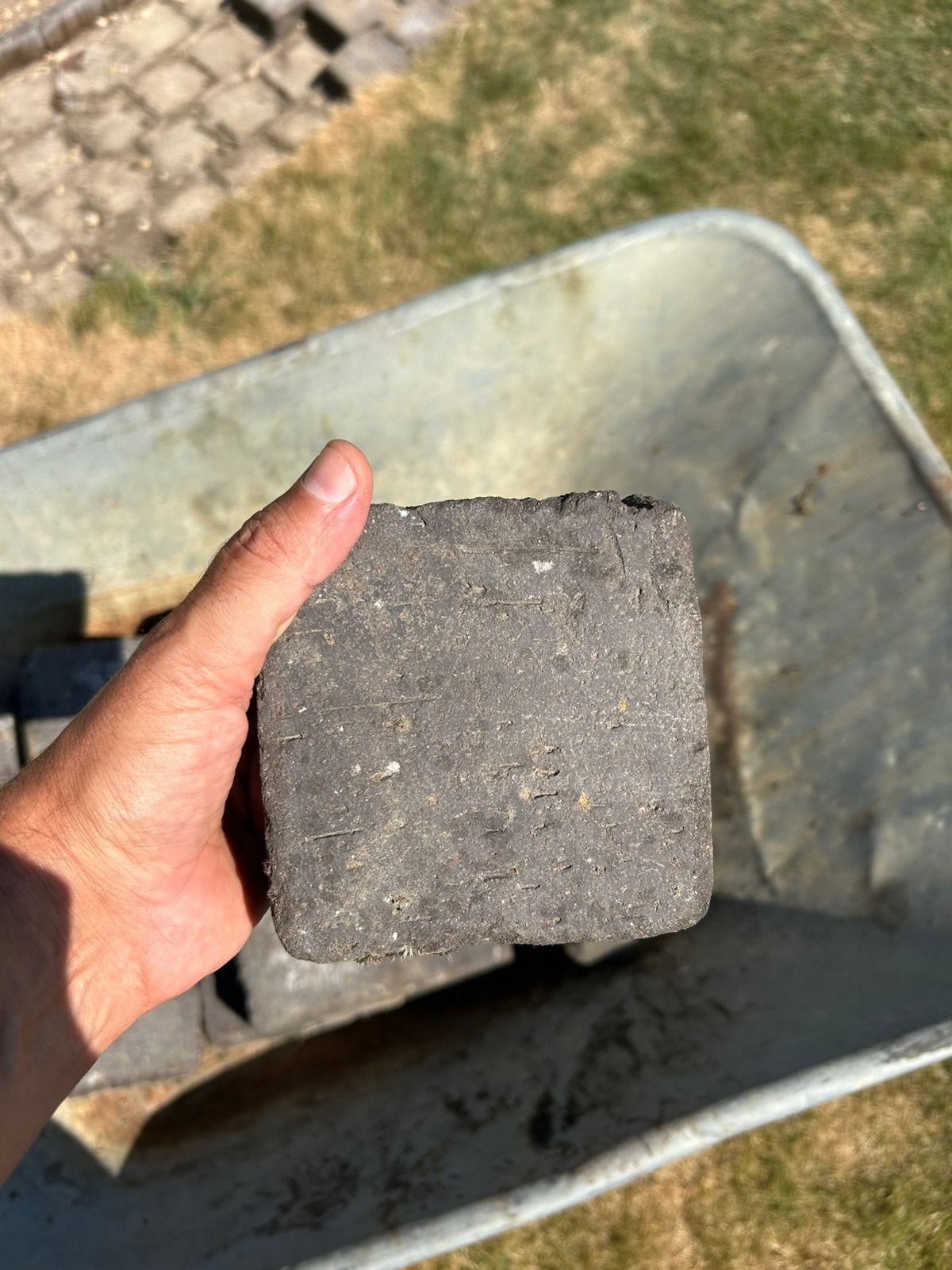 Klinkers 11x11cm grijs ongeveer 450-500stuks, Tuin en Terras, Tegels en Klinkers, Ophalen, Zo goed als nieuw, Klinkers