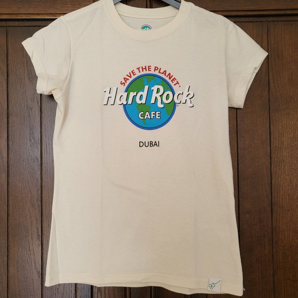 T-shirt Hard Rock Cafe Dubai, maat S, Wit, Ophalen of Verzenden, Korte mouw, Maat 36 (S)