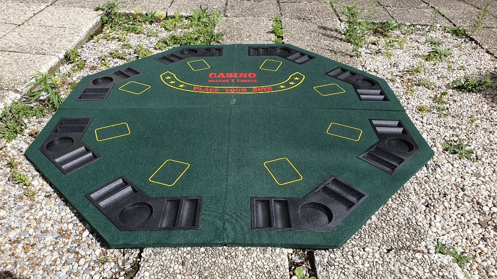 Tapis de pocker 8 joueurs, Cinq joueurs ou plus, Enlèvement, Utilisé