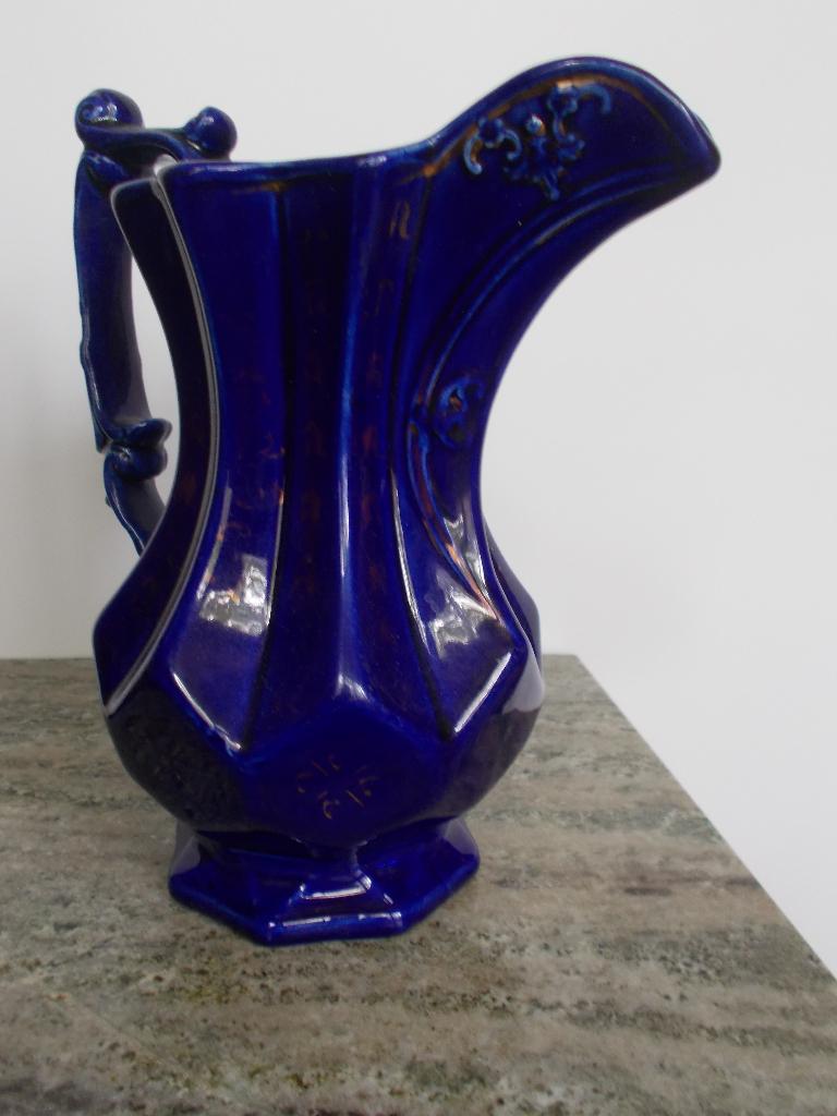 Antieke diep blauwe kan, Antiek en Kunst, Ophalen of Verzenden