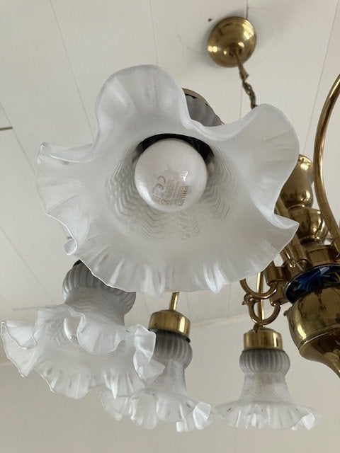 Klassieke kroonluchter met 8 lichtpunten, Ophalen, Gebruikt, Klassiek, E14 (klein)