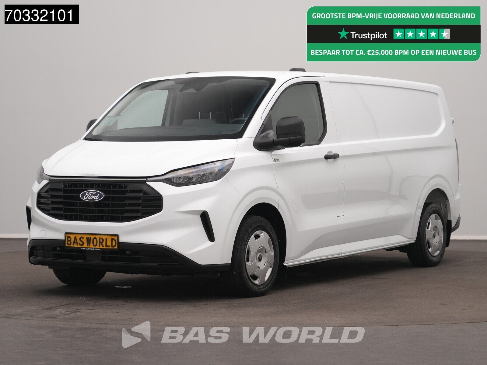 Ford Transit Custom 135pk Automaat L2H1 Airco Navi Carplay C, Auto's, Automaat, Stof, Gebruikt, Euro 6