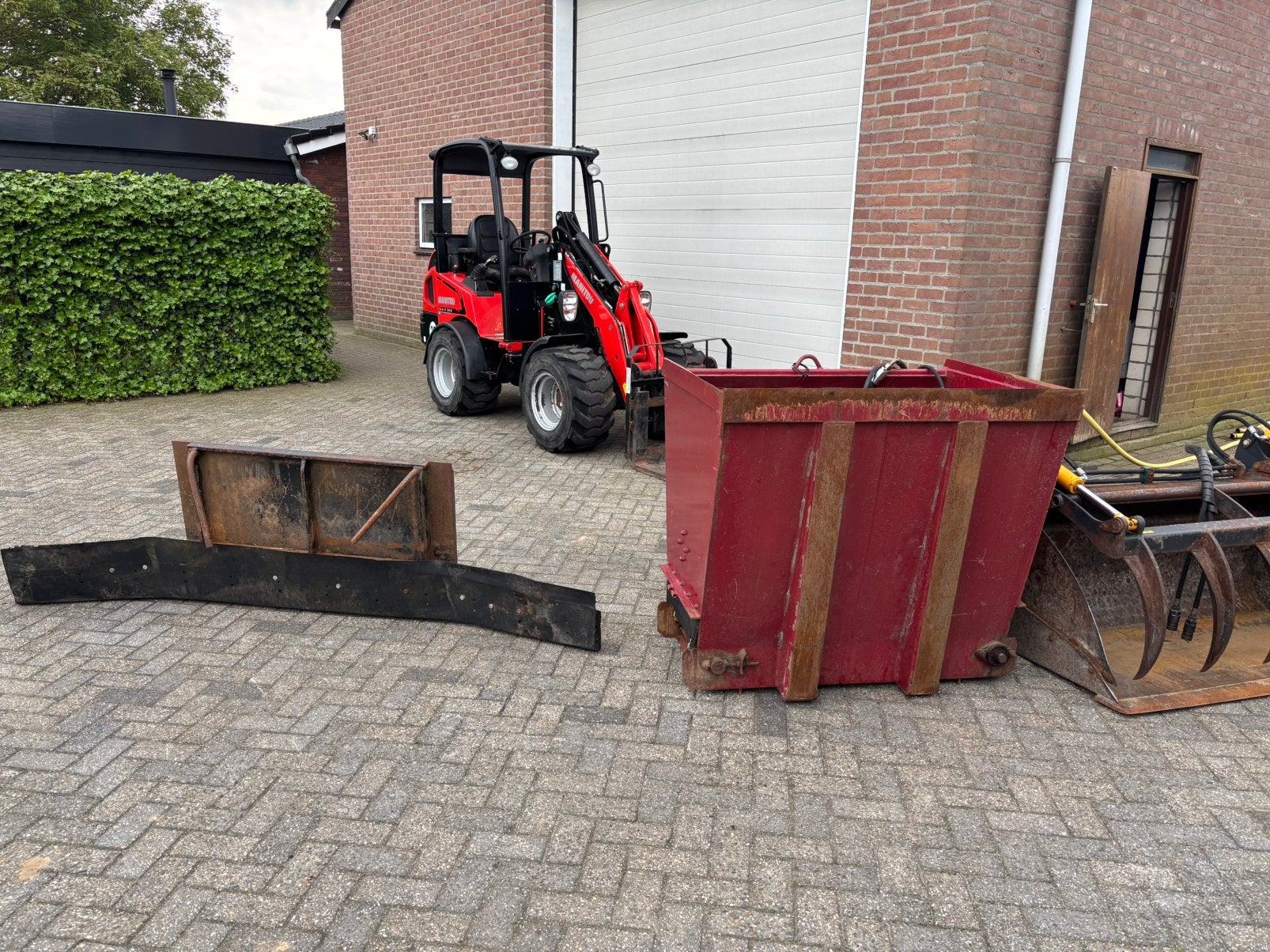 Manitou MLA3-35H kniklader shovel wiellader 4 aanbouwdelen!, Ophalen
