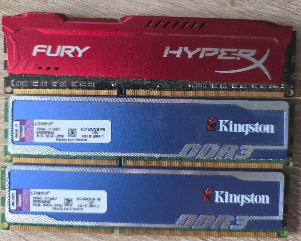 Mémoire RAM 3x 4go, Enlèvement, Utilisé, DDR3, 4 GB