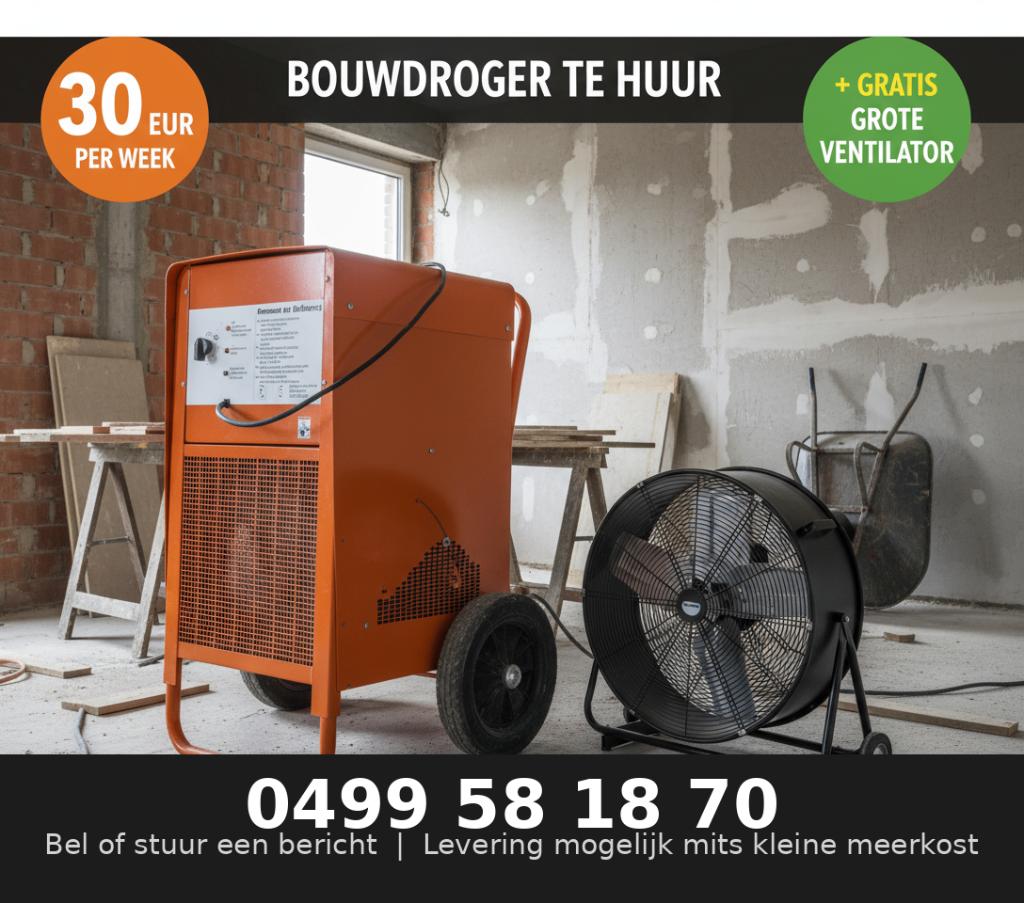 Goedkoopst bouwdroger huren, Doe-het-zelf en Bouw, Ventilatie en Afzuiging, Ventilator, Ophalen