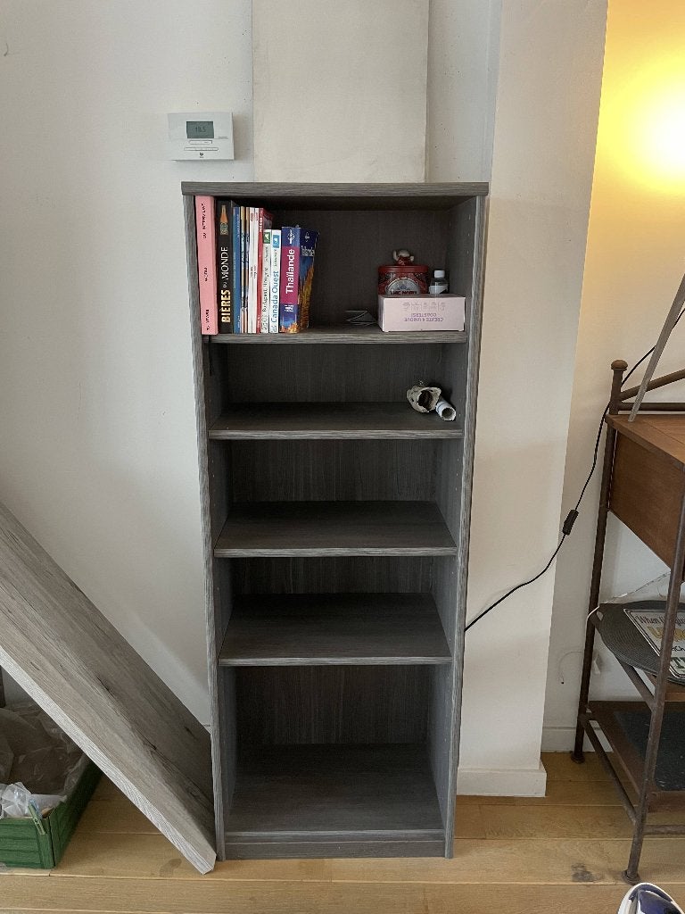Étagère gris effet bois, Maison & Meubles, Enlèvement, Utilisé, Étagère, Autres matériaux