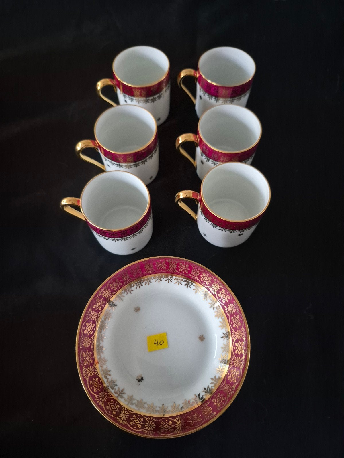 Service à café vintage en Porcelaine de Limoges, Enlèvement