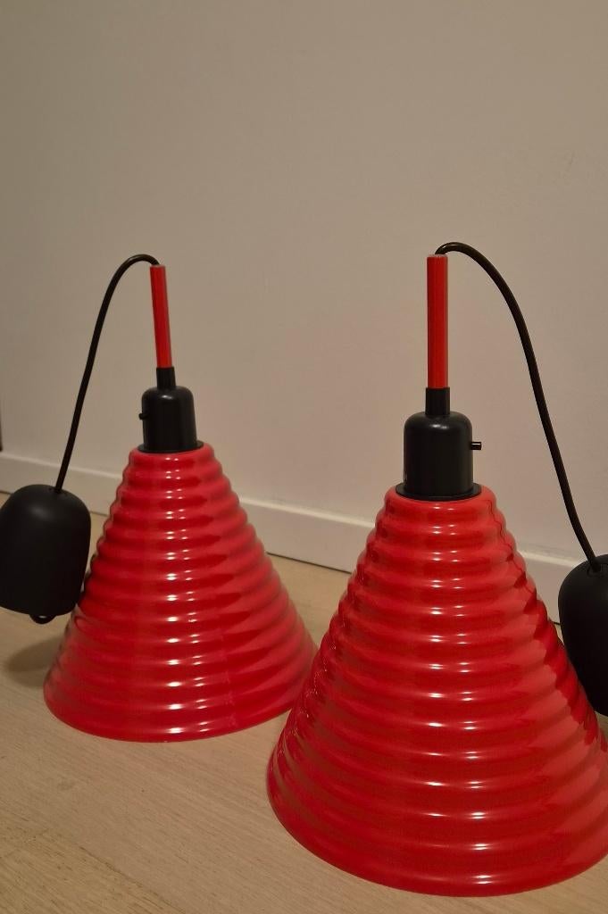 Metalen hanglamp Ikea Rood (prijs per stuk), Ophalen, Gebruikt, Metaal, Modern