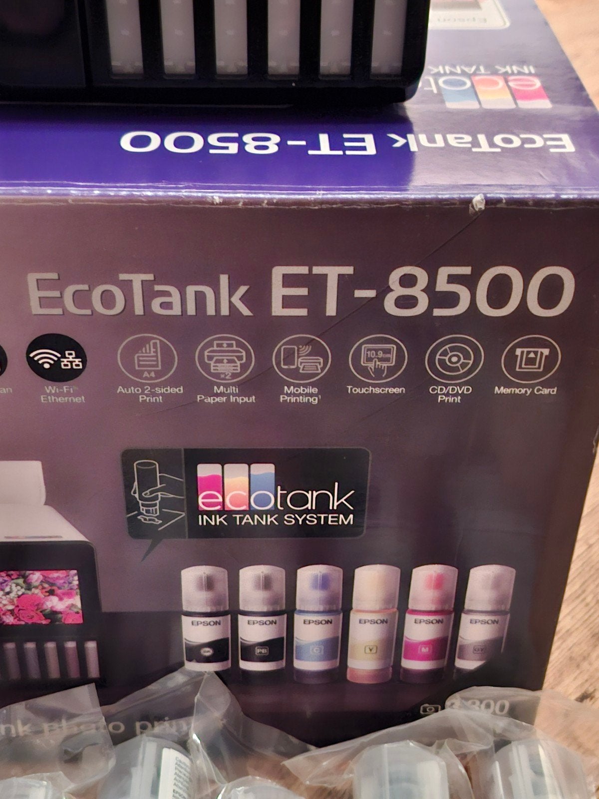 Epson EcoTank ET-8500, Enlèvement