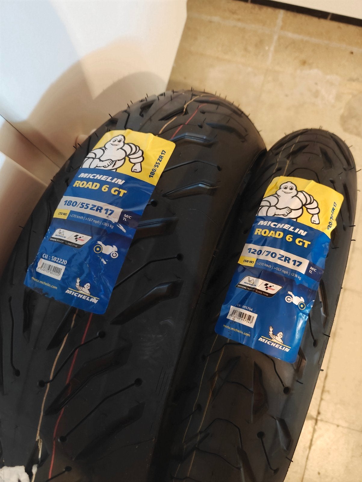 Michelin Road 6GT 180-55/17 & 120-70/17, Enlèvement, Neuf