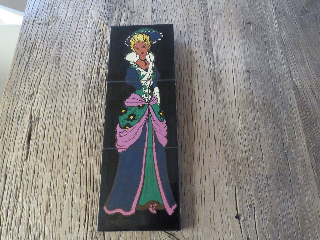 Keramiek wandpaneel tegelpaneel 1970s, Ophalen of Verzenden