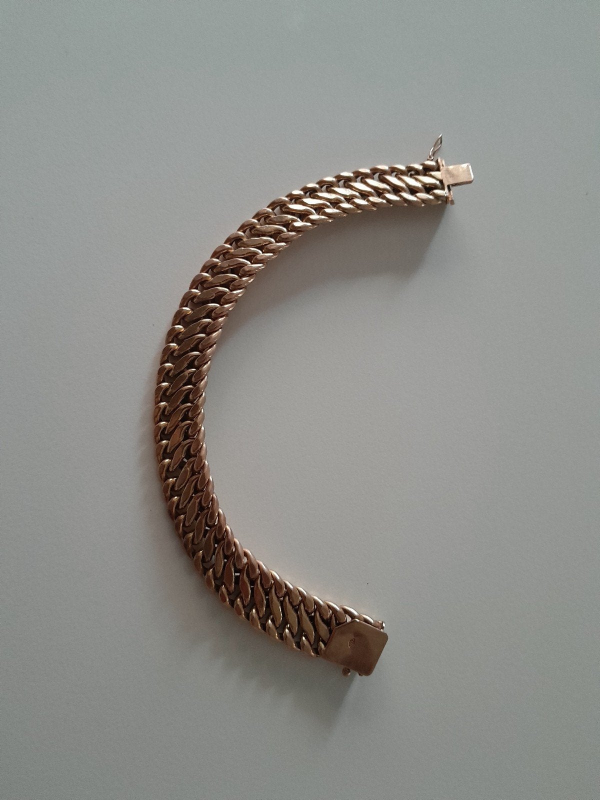 vintage armband jaar 1960 20 cm lang 18 karaat, Ophalen, Zo goed als nieuw, Goud, Goud