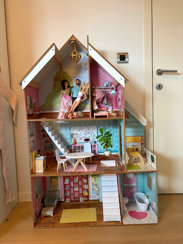 Poppenhuis Kidraft hout, Ophalen, Zo goed als nieuw, Poppenhuis