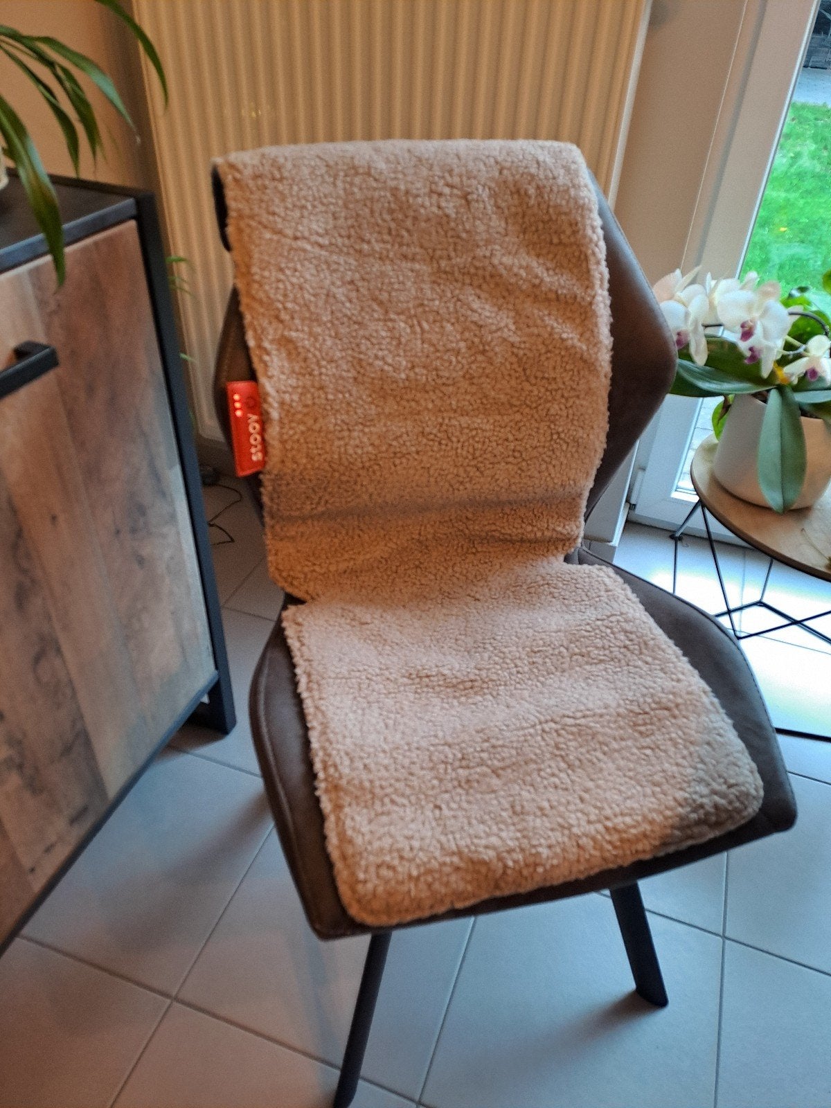 Stoov big hug warmtedeken - beige - woolly, Ophalen, Beige, Zo goed als nieuw, Rechthoekig