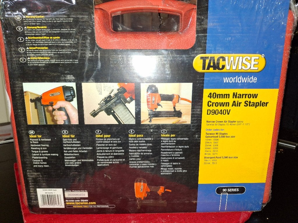 Nieuw in doos: Tacwise D9040V Stapler (Nieten 15-40mm), Ophalen of Verzenden, Nieuw, Tacker/nietmachine, Overige merken