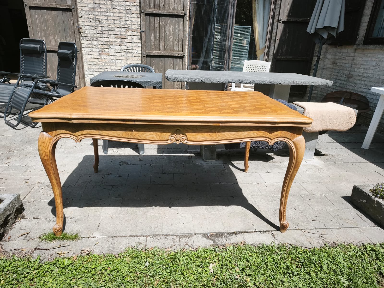 Table a manger chene + chaises + dressoir + bar, Enlèvement, Comme neuf