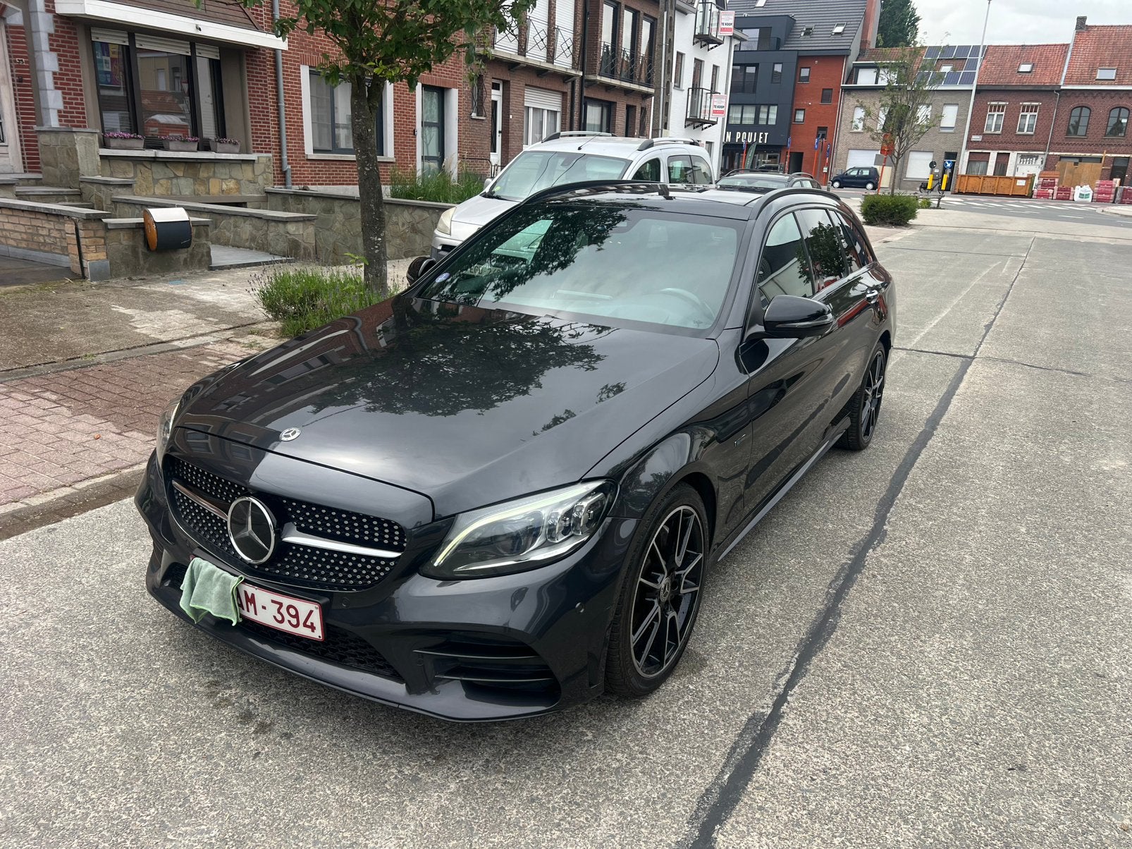 Mercedes c300 de diesel hybrid AMG Pakket Full option, Auto's, Automaat, Achterwielaandrijving, Zwart, Leder