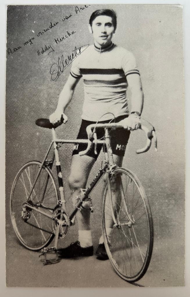 Vintage Postkaart Eddy Merckx, Verzamelen, Verzenden, Gebruikt, Poster, Plaatje of Sticker