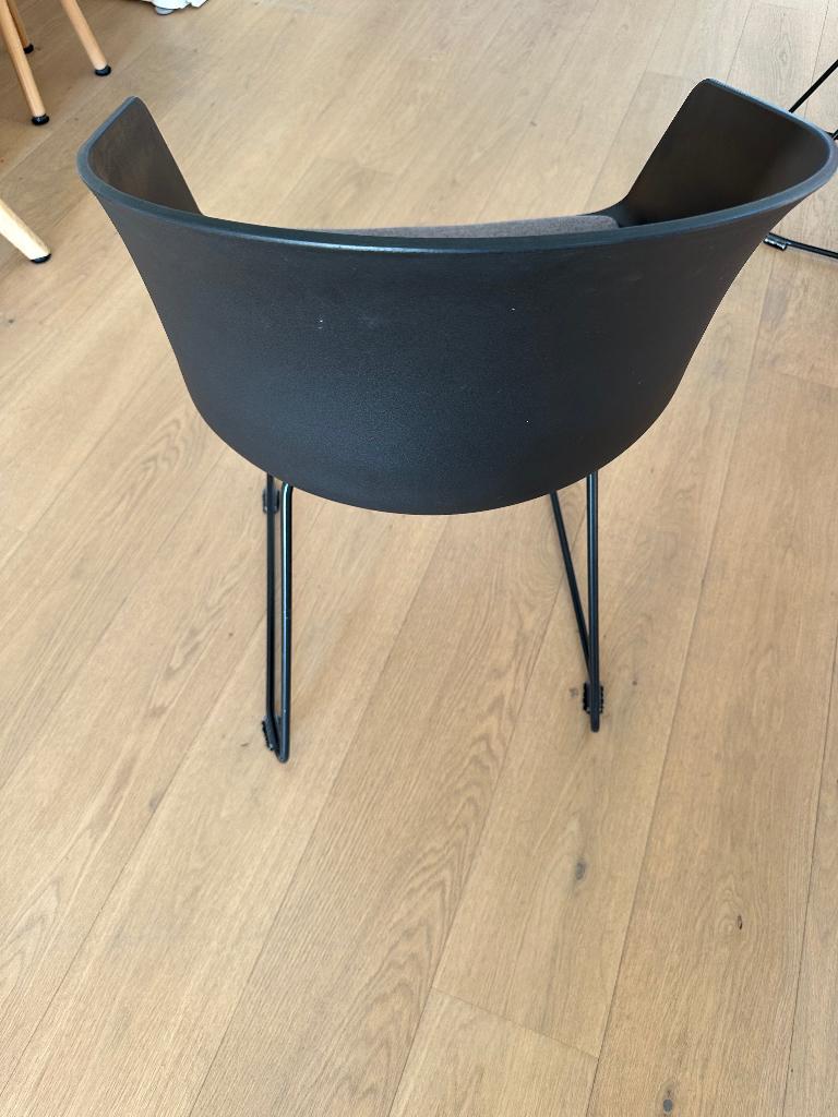 Stoelen eetkamer, Ophalen, Kunststof, Zwart, Zo goed als nieuw