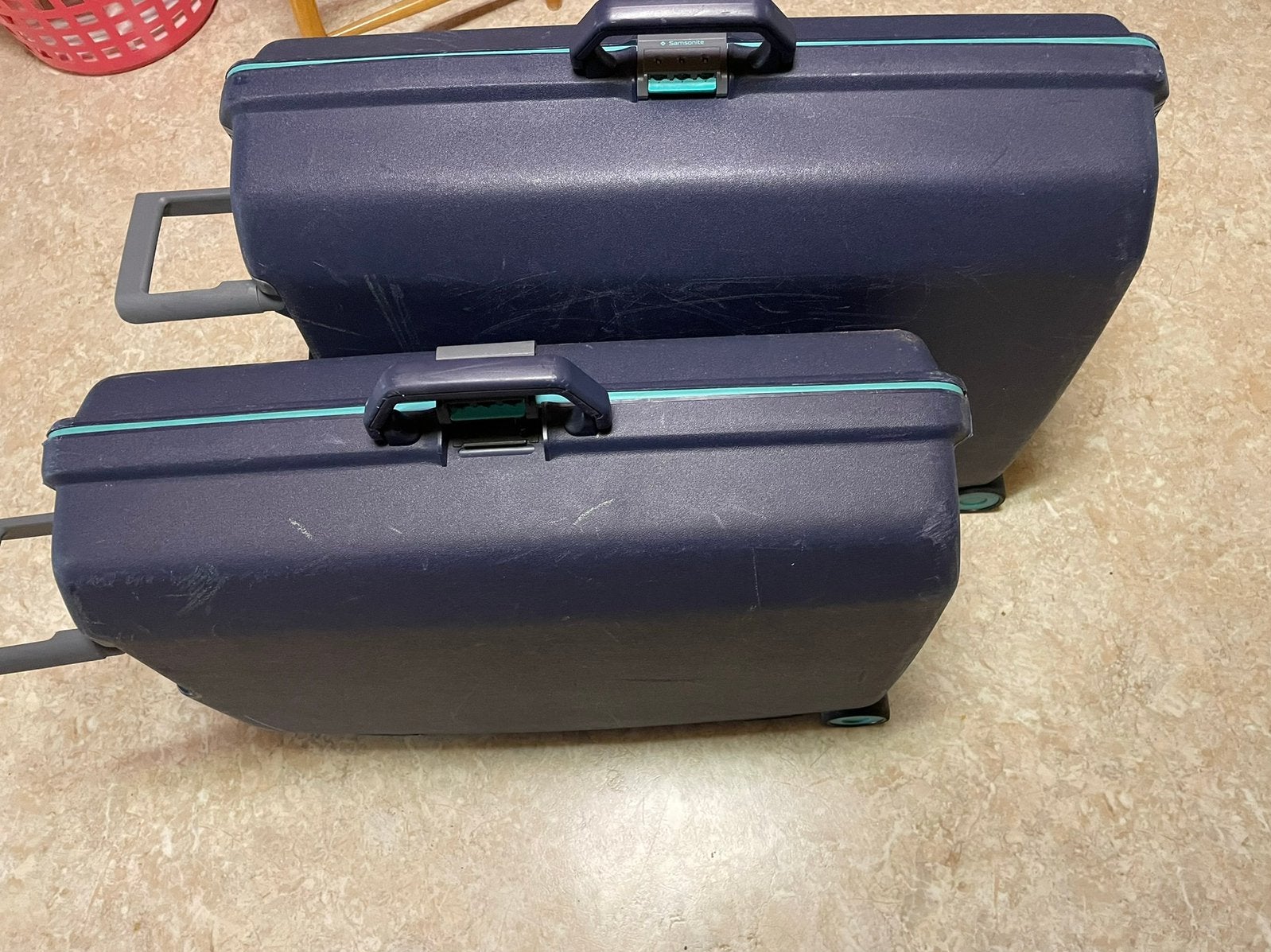 Twee koffers Samsonite en Beatycace, Ophalen, Zo goed als nieuw, Wieltjes