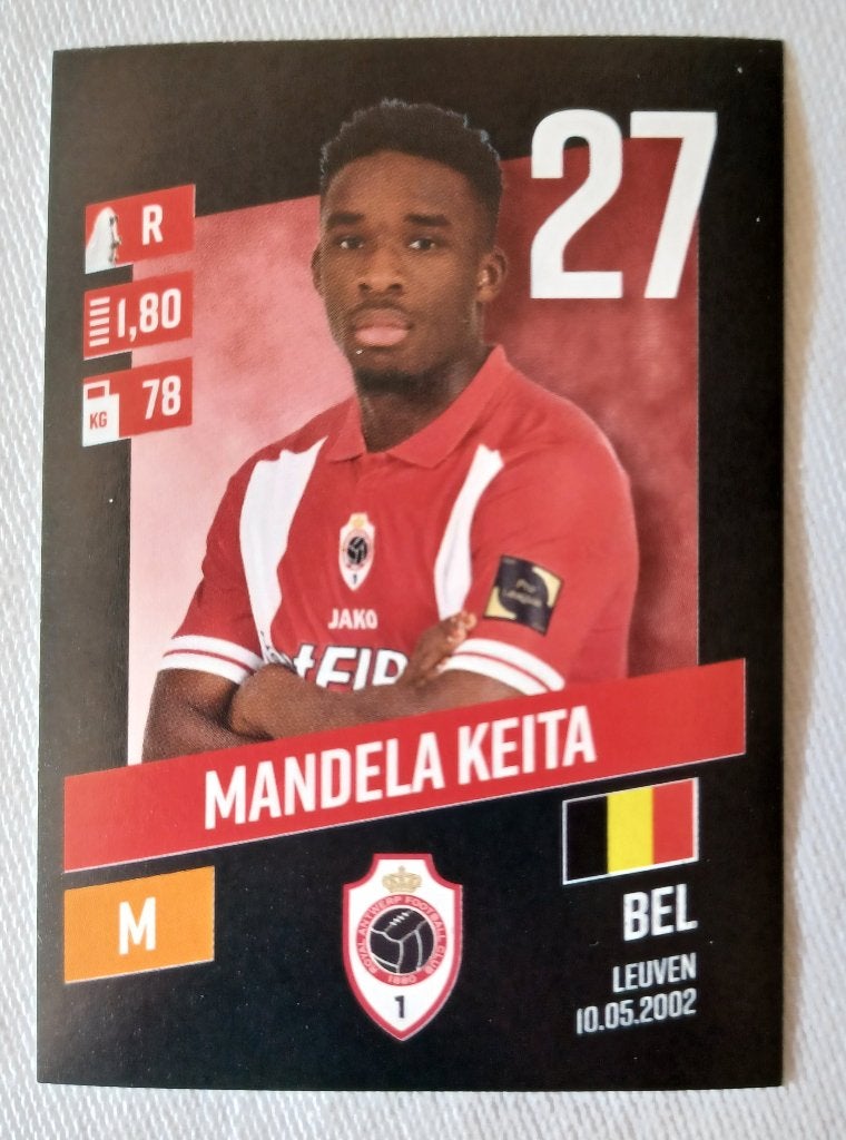 Sticker Mandela Keita (rookie) - Pro League 2023-2024, Ophalen of Verzenden, Zo goed als nieuw, Sticker