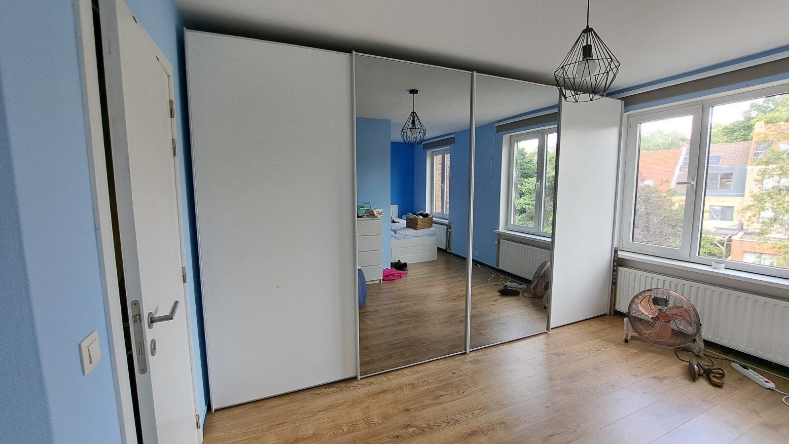 Kleerkast met schuifdeuren 400 x 238 x 68, Huis en Inrichting, Kasten | Kleerkasten, Ophalen, Glas
