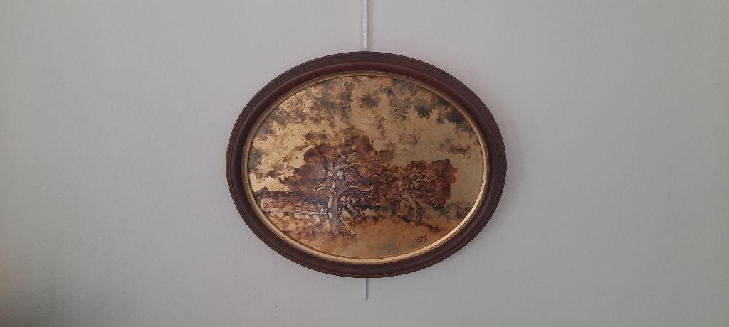 Ovaal schilderij Bastin, Antiek en Kunst, Ophalen