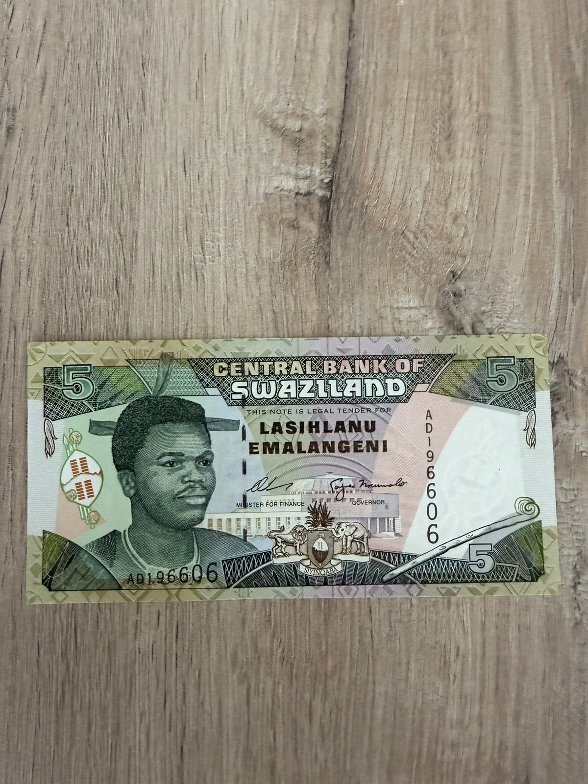 Swaziland 5 Emalangeni UNC, Ophalen of Verzenden