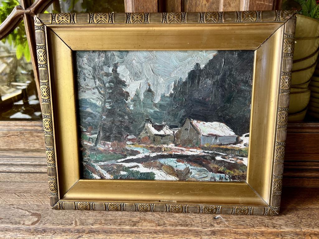 Marcel de Lincé. Hiver en Ardenne sur la Lienne., Enlèvement ou Envoi