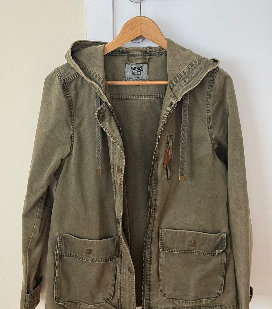 America Today damesjas/parka – maat M – kaki groen, Maat 38/40 (M), Ophalen of Verzenden, America Today, Gedragen