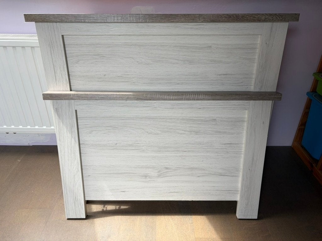 WEBA Bed Eline 90x200cm - white oak & autumn oak, 90 cm, Enlèvement, 200 cm, Bois