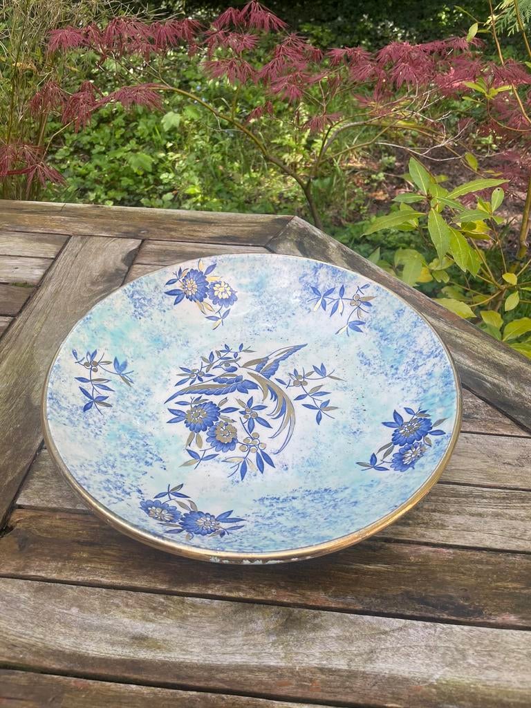 Grote ronde schaal Boch Blue Bird, Antiek en Kunst, Ophalen of Verzenden