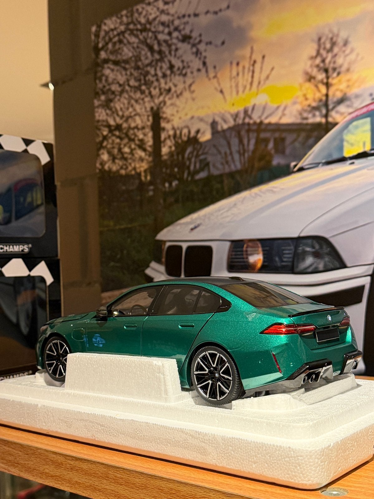 Bmw M5 isle of man green, Hobby en Vrije tijd, Ophalen of Verzenden, MiniChamps