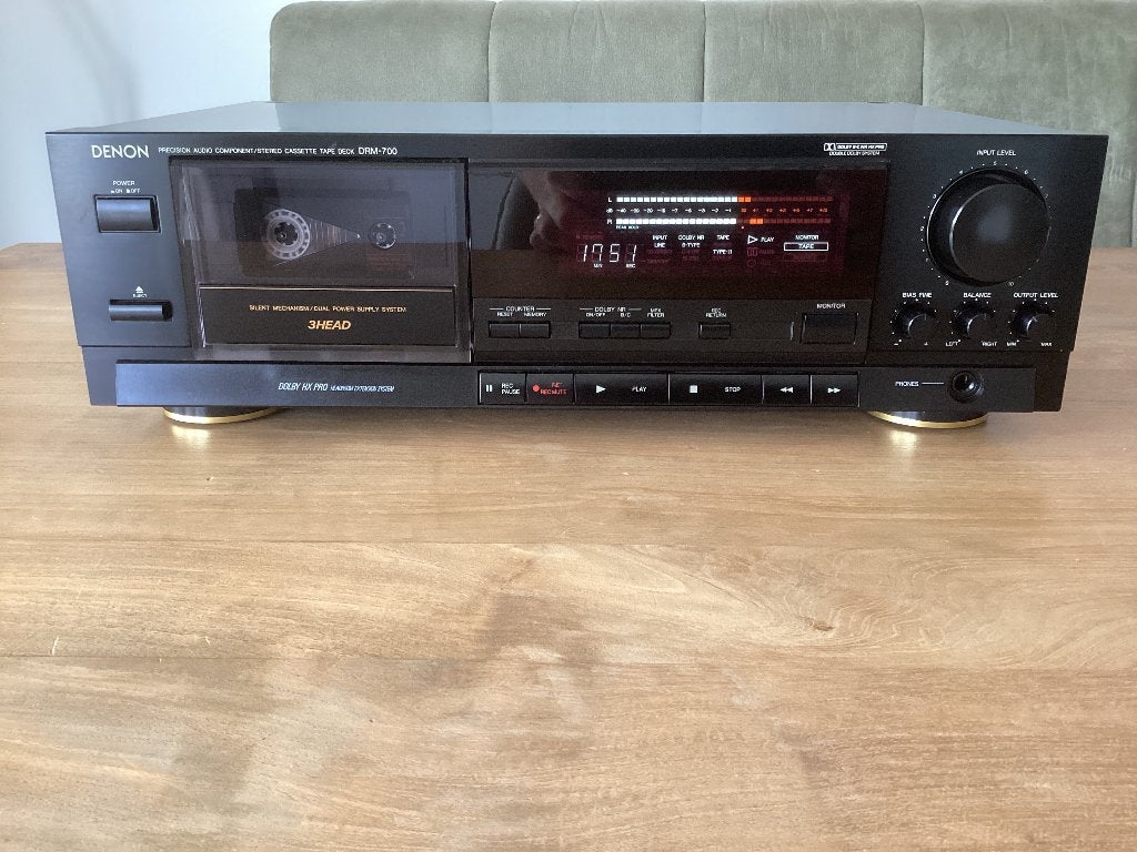 DENON DRM 700 3 motor 3 heads Dolby B C HX Pro (Sony ES), TV, Hi-fi & Vidéo, Decks cassettes, Simple, Denon, Commandes tactiles