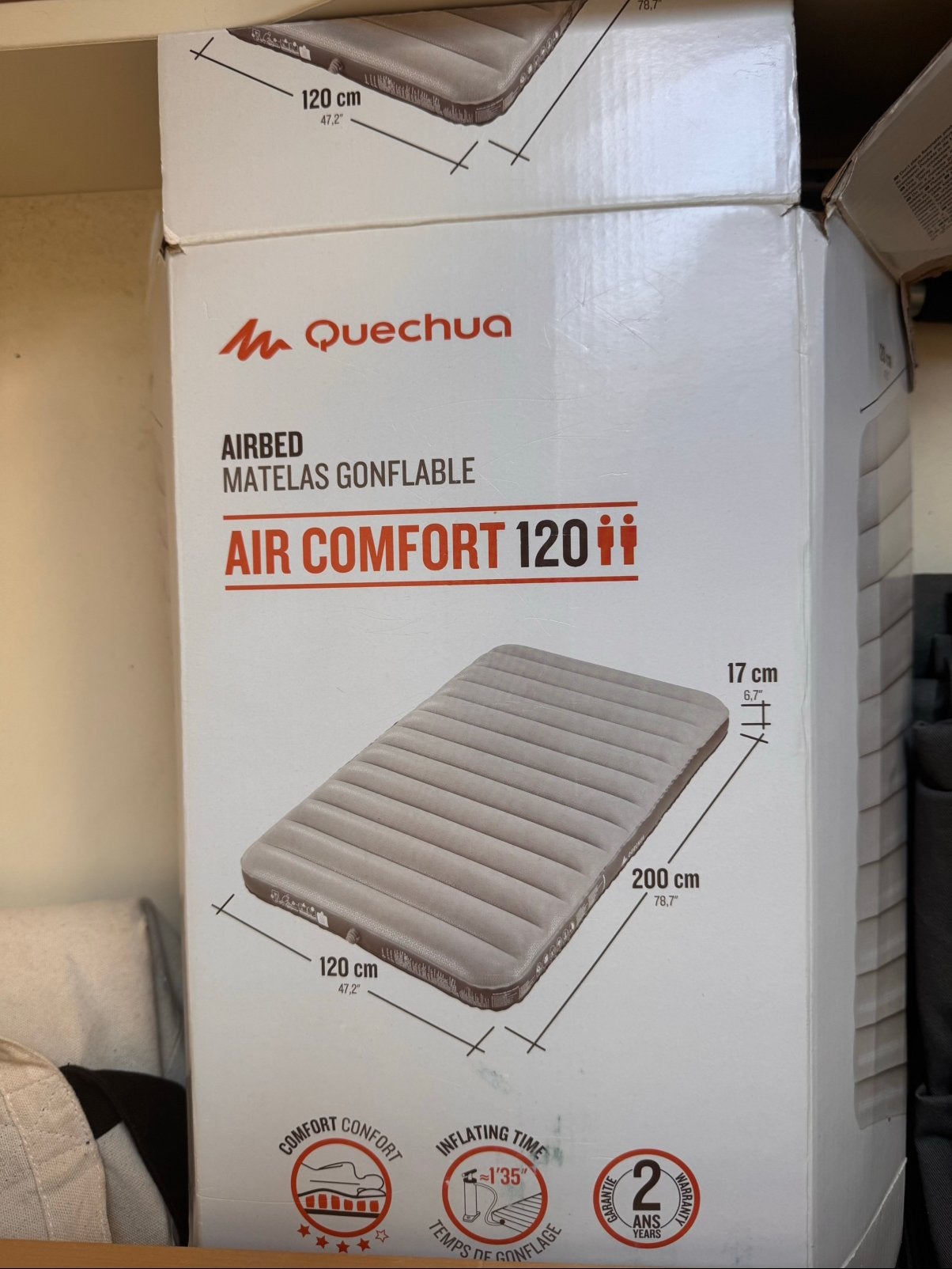 200x120 opblaasbaar matras + elektrische pomp, Ophalen, Zo goed als nieuw