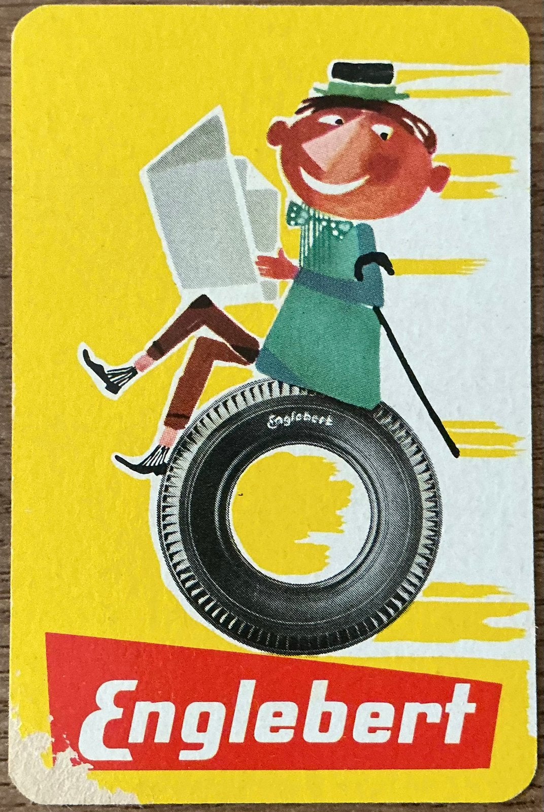 Oude speelkaart ENGLEBERT, Verzamelen, Ophalen of Verzenden, Zo goed als nieuw, Speelkaart(en)