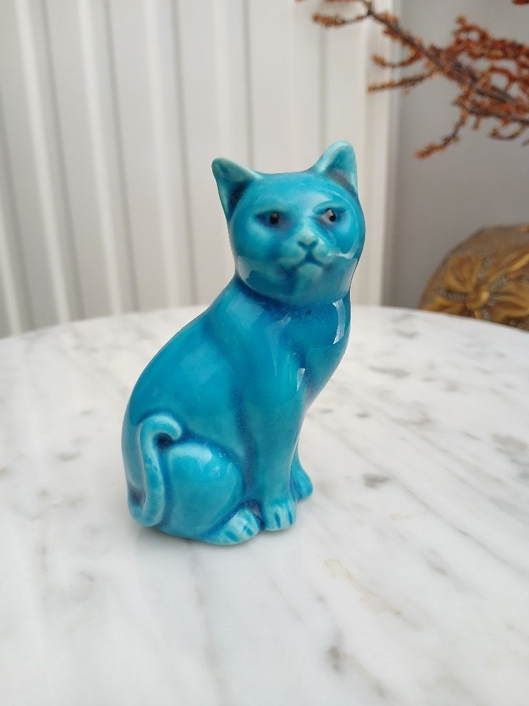Figurine vintage de chat assis, Enlèvement ou Envoi