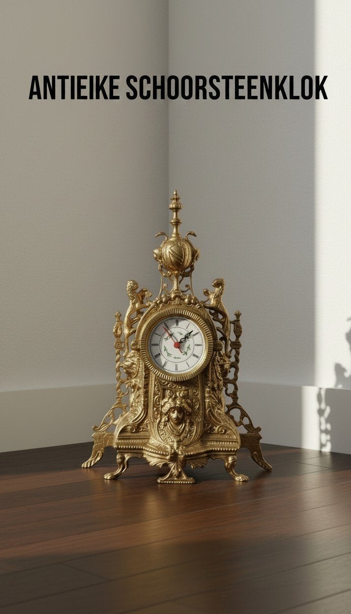Horloge de cheminée ancienne. Horloge de cheminée en bronze, Enlèvement ou Envoi