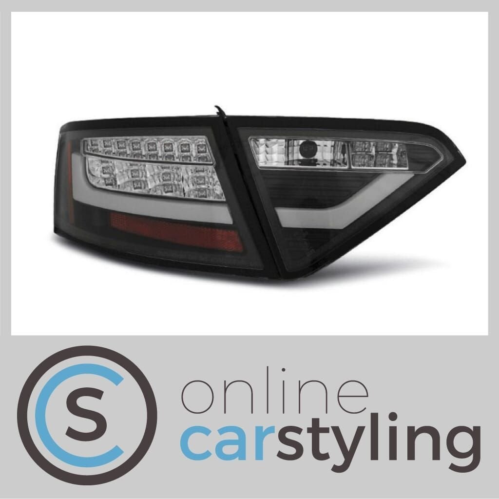 LED Achterlichten Audi A5 B8 Zwart Lightbar Design, -, -, Nieuw, -