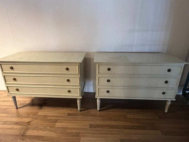 Lot de 2 commodes, Maison & Meubles, 100 à 150 cm, Enlèvement, Utilisé, Avec tiroir(s)