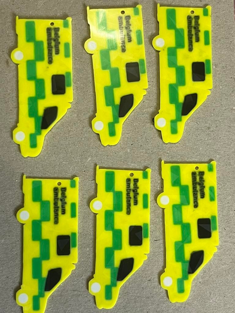Set van 6 sleutelhangers ambulance 112, Ophalen of Verzenden, Nieuw