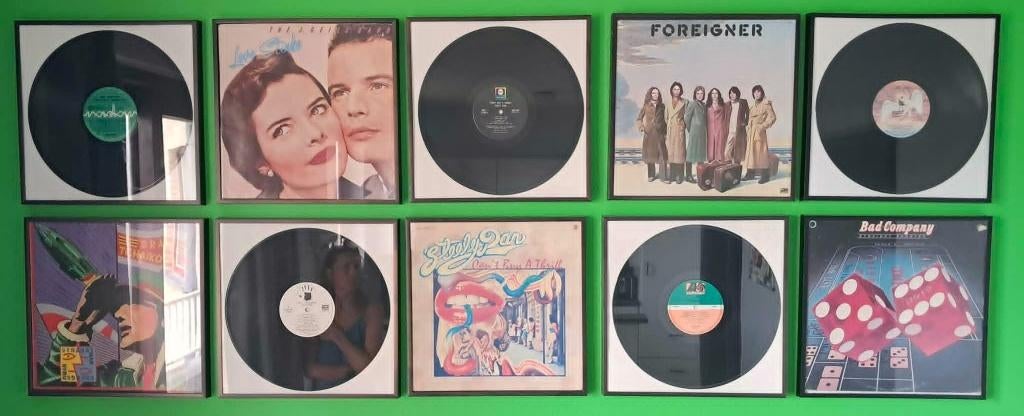 Wanddecoratie: 5 Ingekaderde LP's, Ophalen