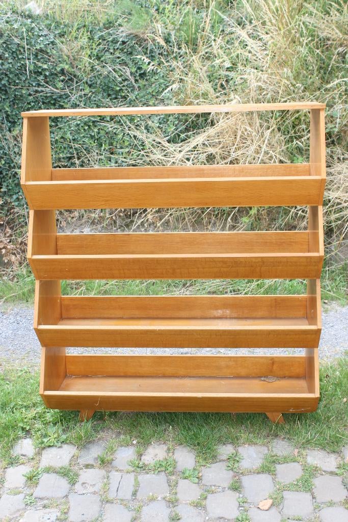 Hoekige boekenplank met vintage design, Huis en Inrichting, Woonaccessoires | Etagères, Ophalen of Verzenden