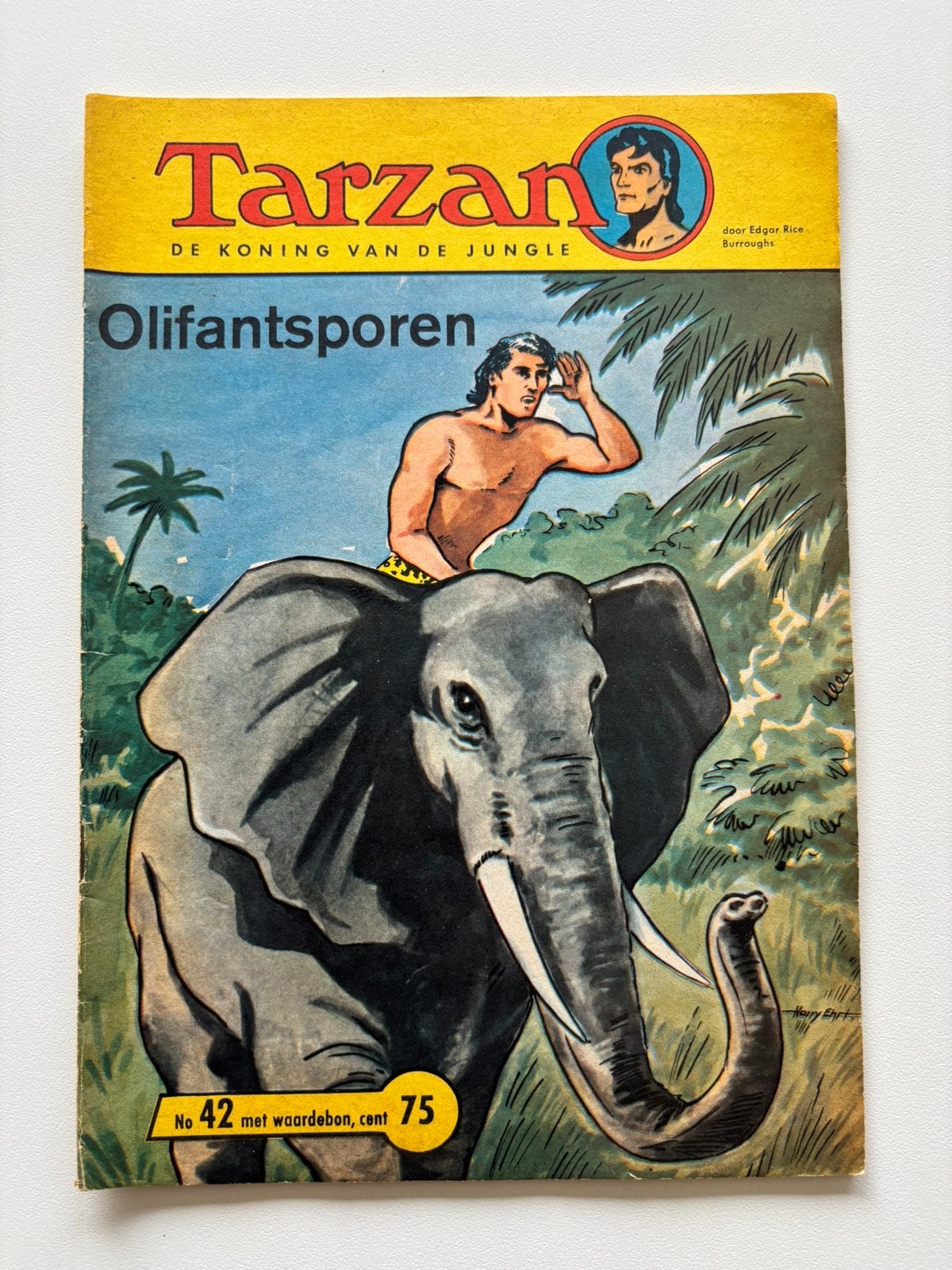 Tarzan strip nr 42 Olifantsporen. In zwart wit !, Eén comic, Ophalen, Zo goed als nieuw