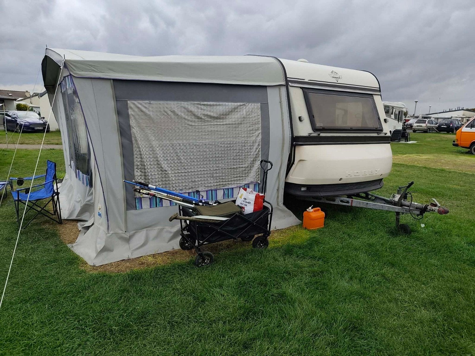 Trek caravan te koop, Ophalen
