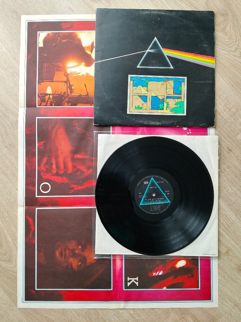 PINK FLOYD DONKERE KANT VAN DE MAAN LP UK, Cd's en Dvd's, Vinyl | Rock, LP, Gebruikt, Gatefold hoes, Ophalen of Verzenden