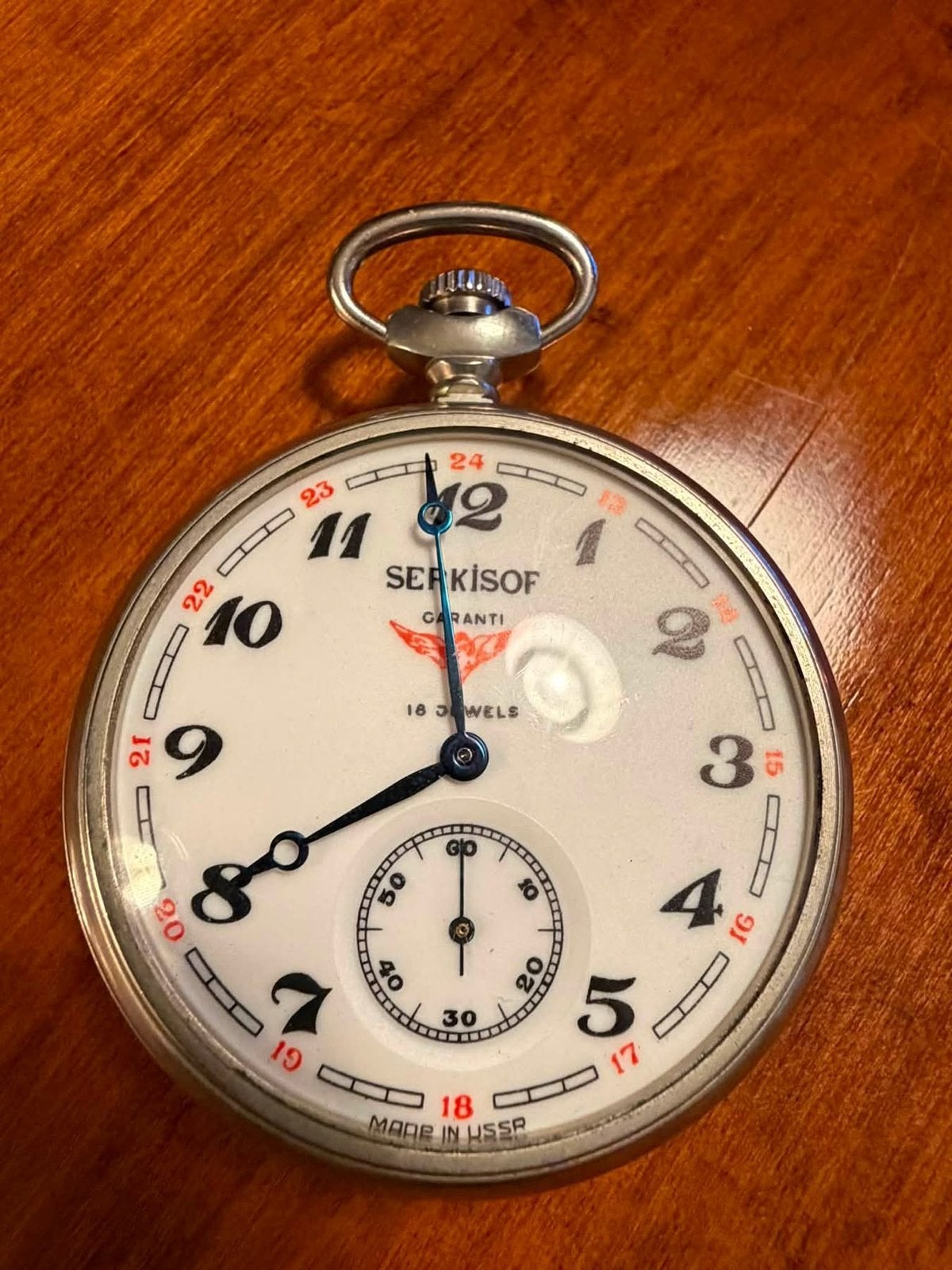 Serkisof Garanti vintage zakhorloge perfecte staat werk nog, Handtassen en Accessoires, Horloges | Antiek, Ophalen, Zakhorloge